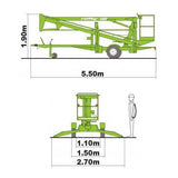 Mobile cherry picker - 12m - Mega Hire