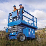 Scissor Lift - 7.9m (26ft) Rough Terrain - Mega Hire